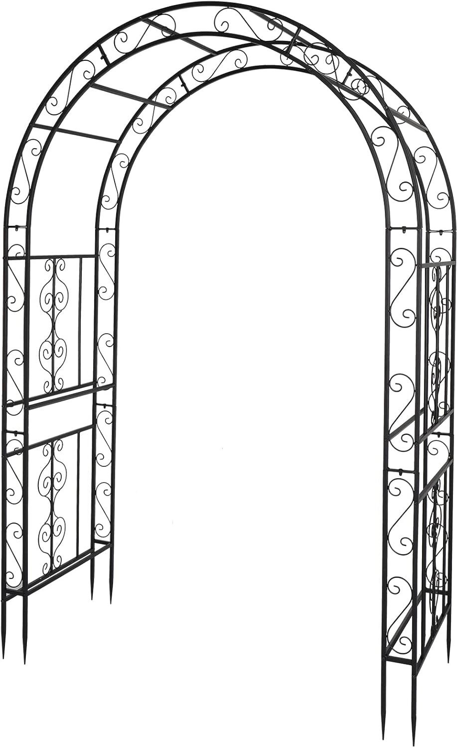 Black Steel Garden Plant Trellis Arbor