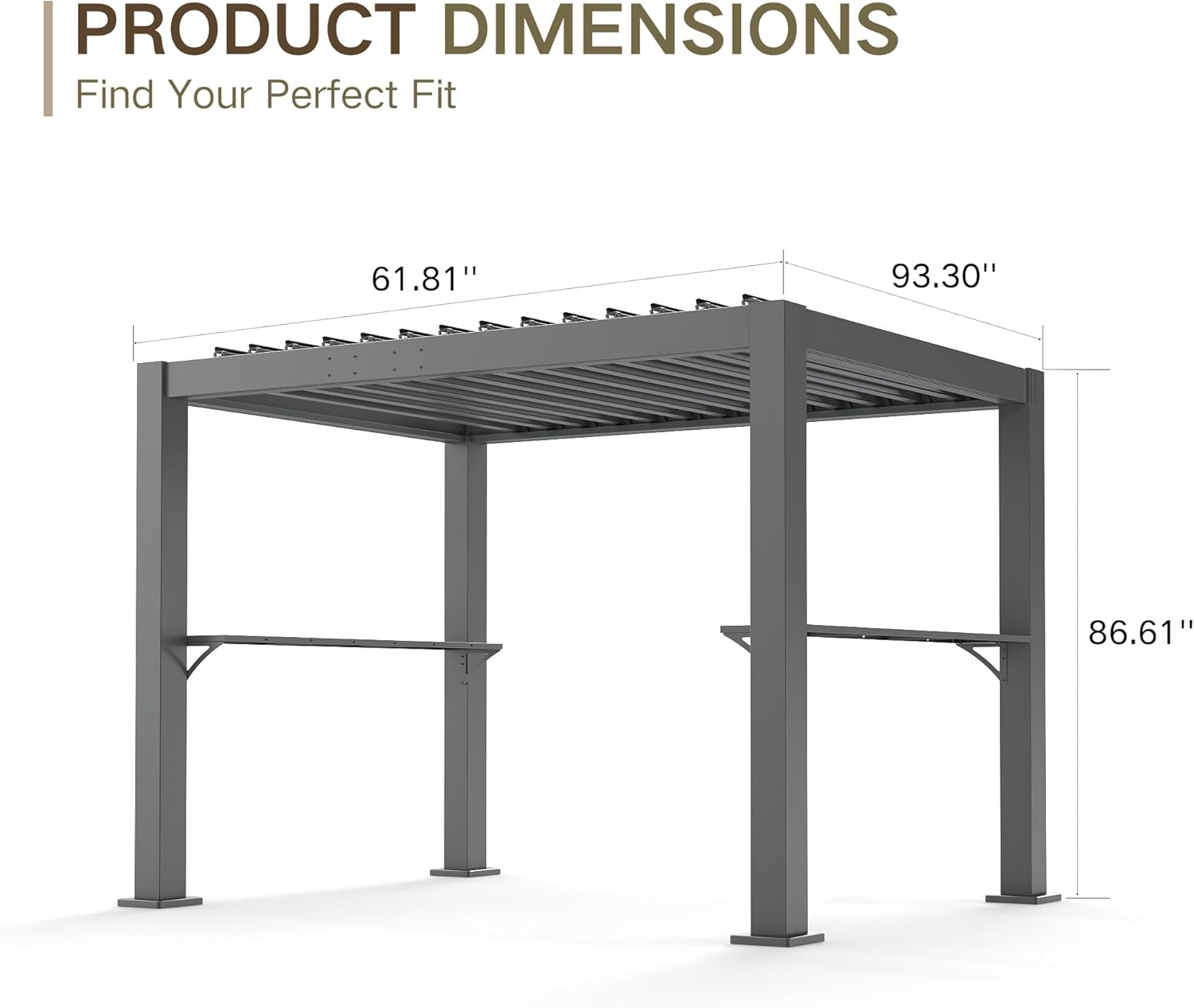 BBQ Aluminum Louvered Pergola