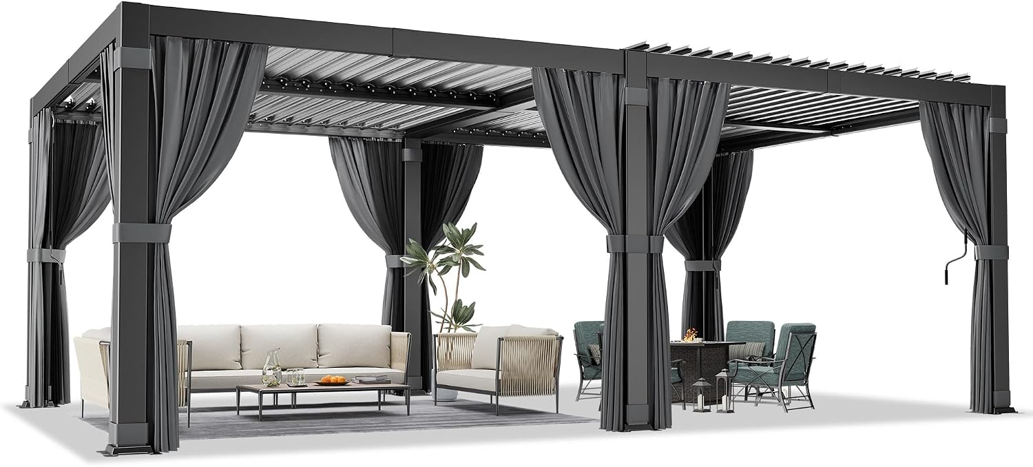 Adjustable Roof Aluminum Pergola