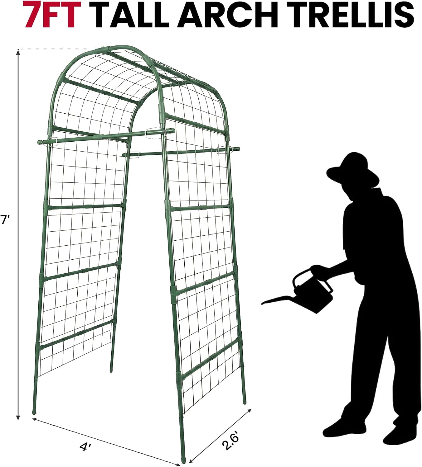 Metal Arch Trellis for Climbing Vegetables
