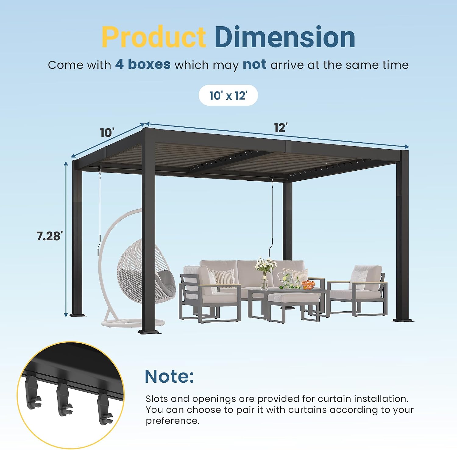 Aluminum Louvered Roof Pergola