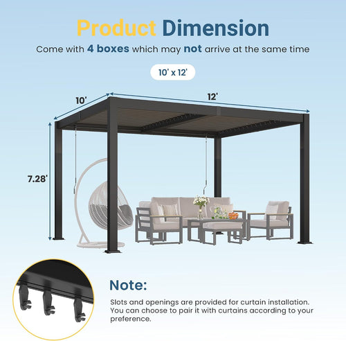 Aluminum Louvered Roof Pergola