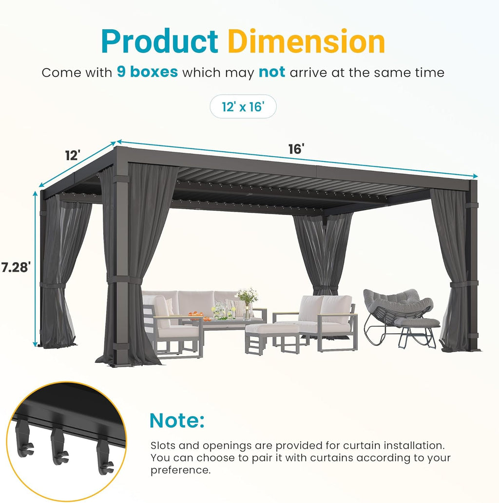 Aluminum Louvered Roof Pergola