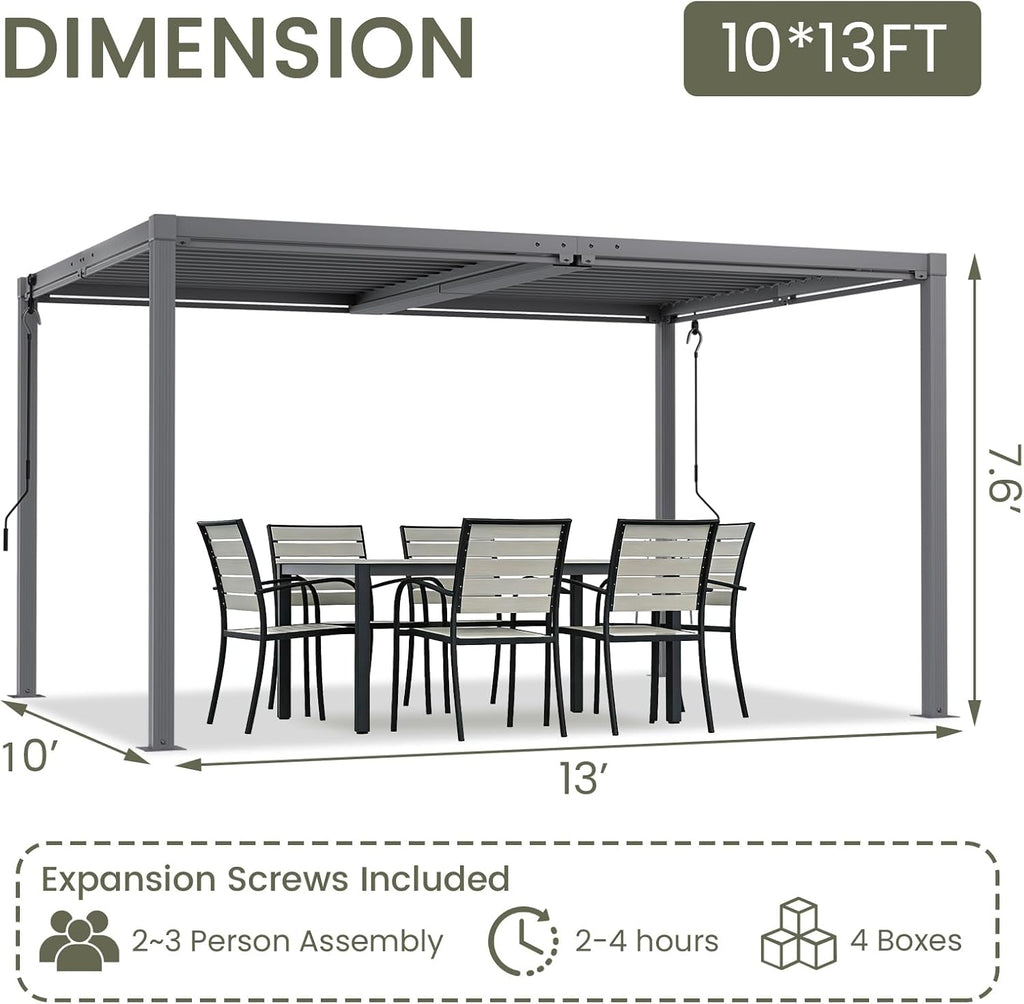 Aluminum Louvered Roof Pergola