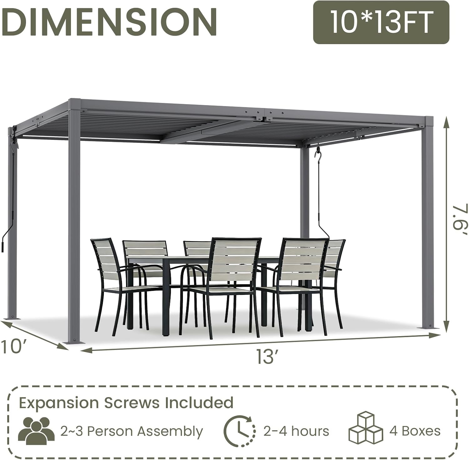 Aluminum Louvered Roof Pergola