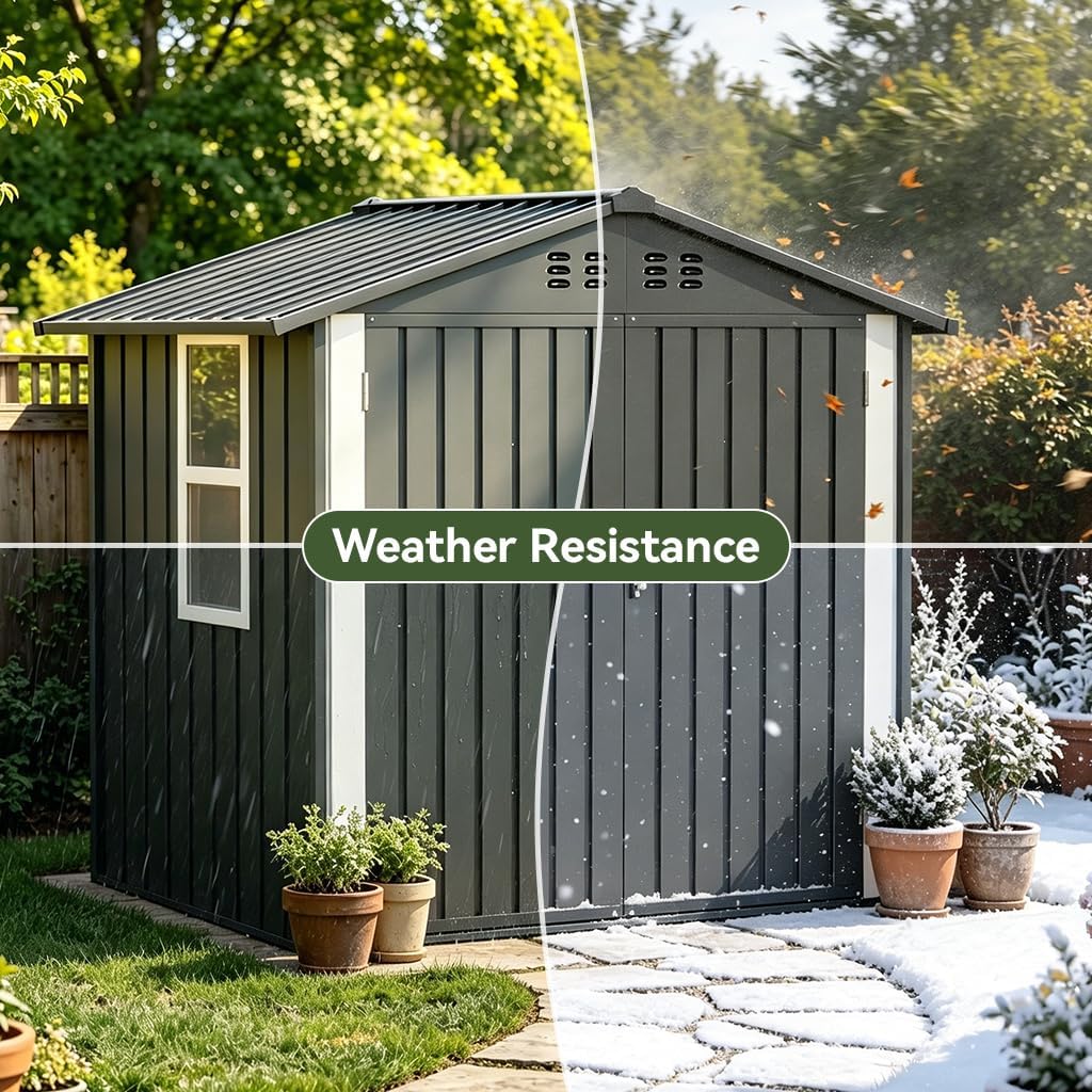 Metal Lockable Outdoor Storage Shed