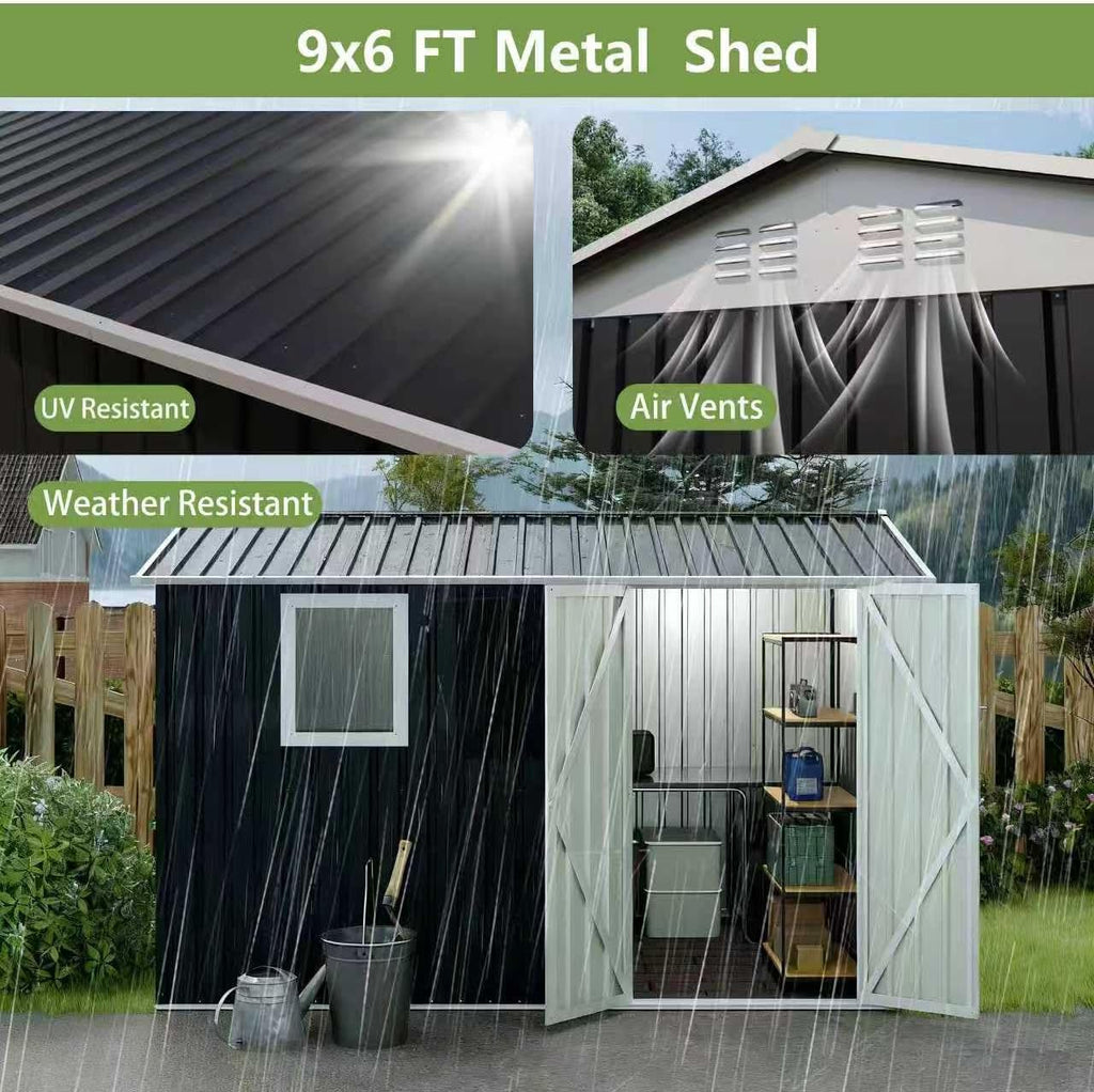 Metal Garden Storage Shed with Window