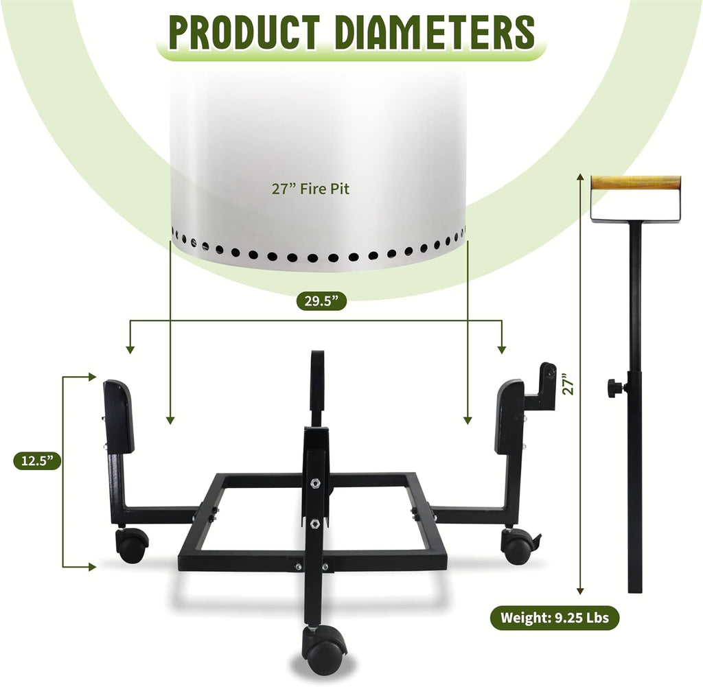 Portable Wheeled Firepit Stand