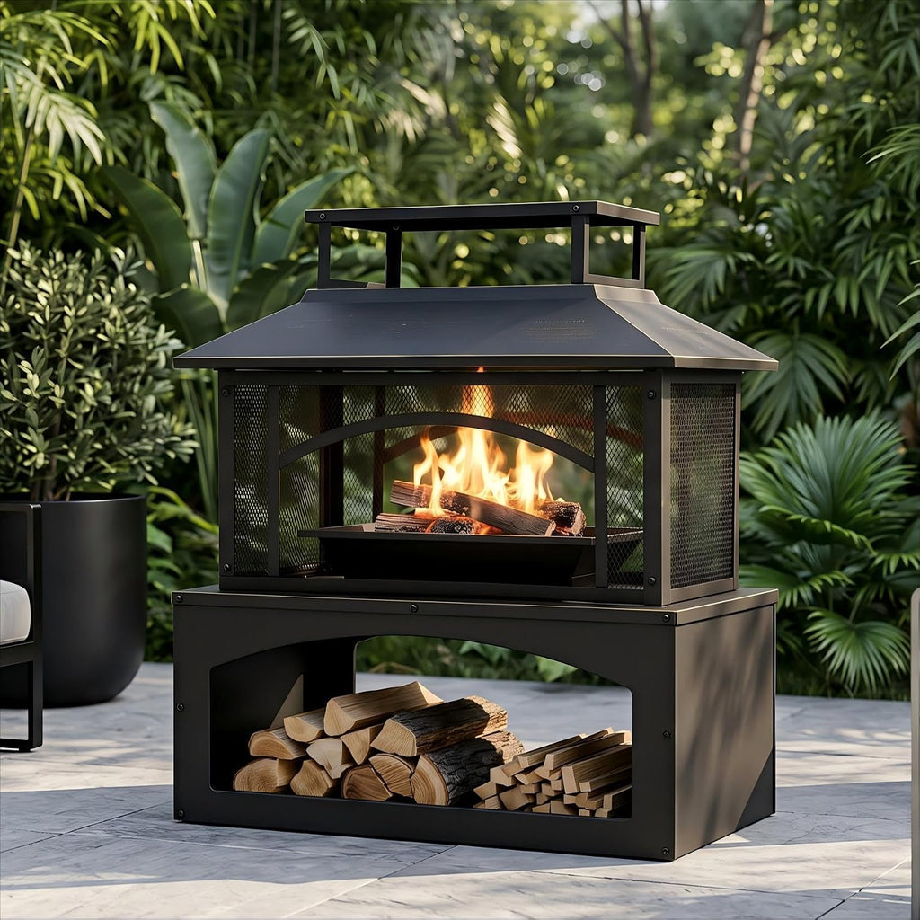 Outdoor Wood Burning Fire Pit