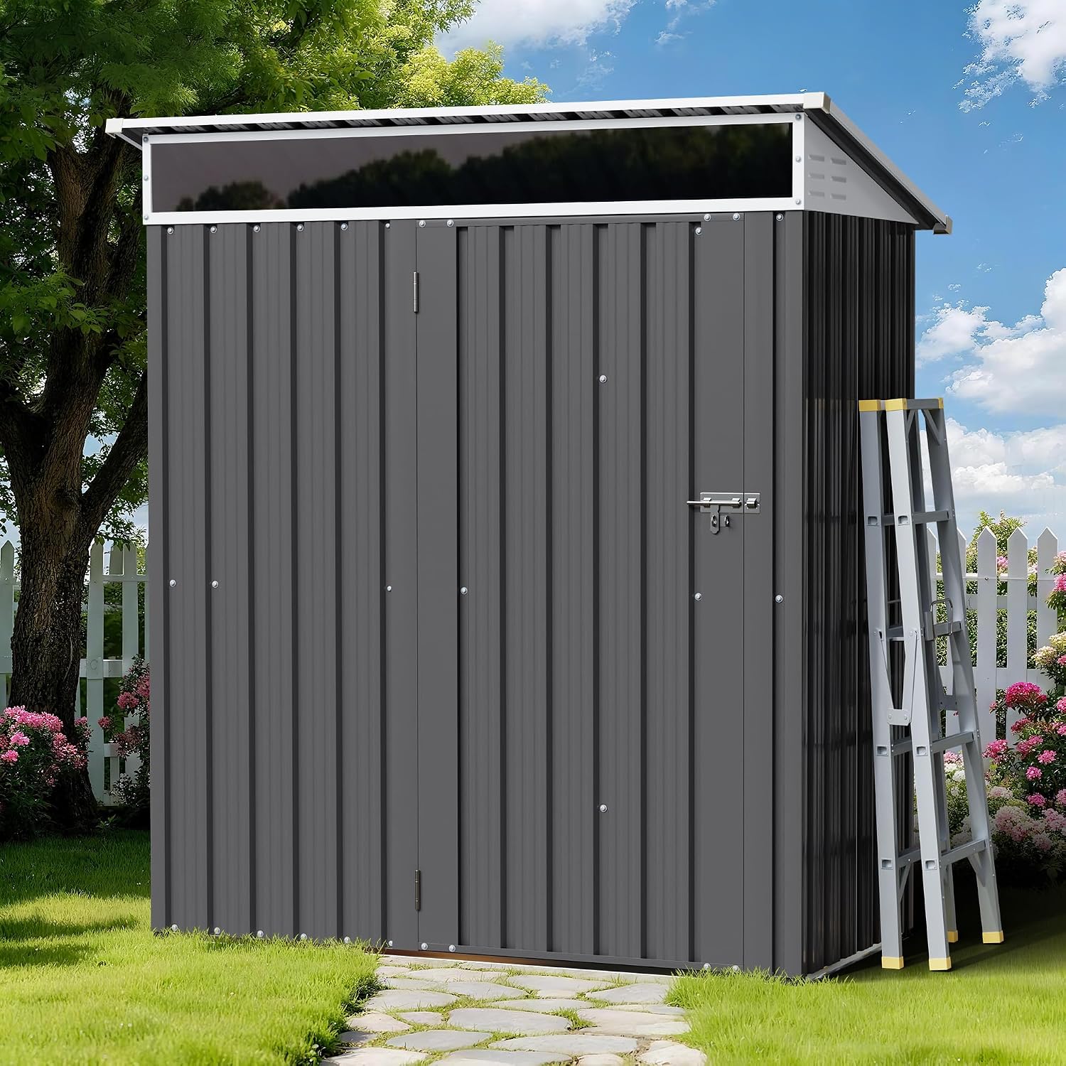 Metal Outdoor Shed Lockable With Window