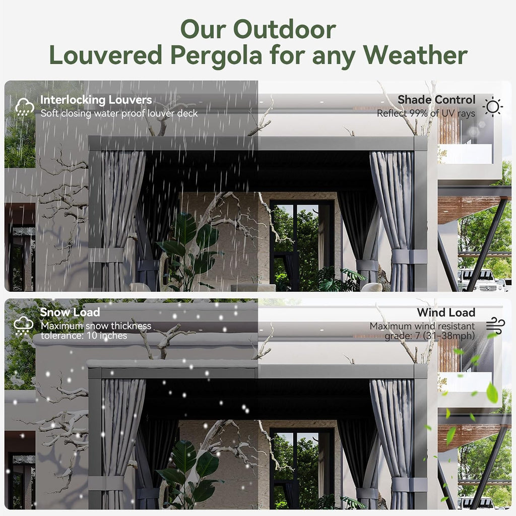 Aluminum Adjustable Roof Pergola