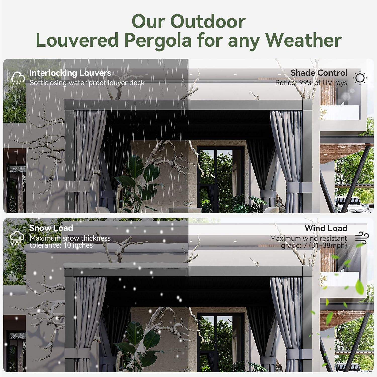 Aluminum Adjustable Roof Pergola