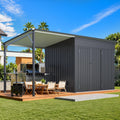 2-in-1 Metal Shed Gazebo Combo