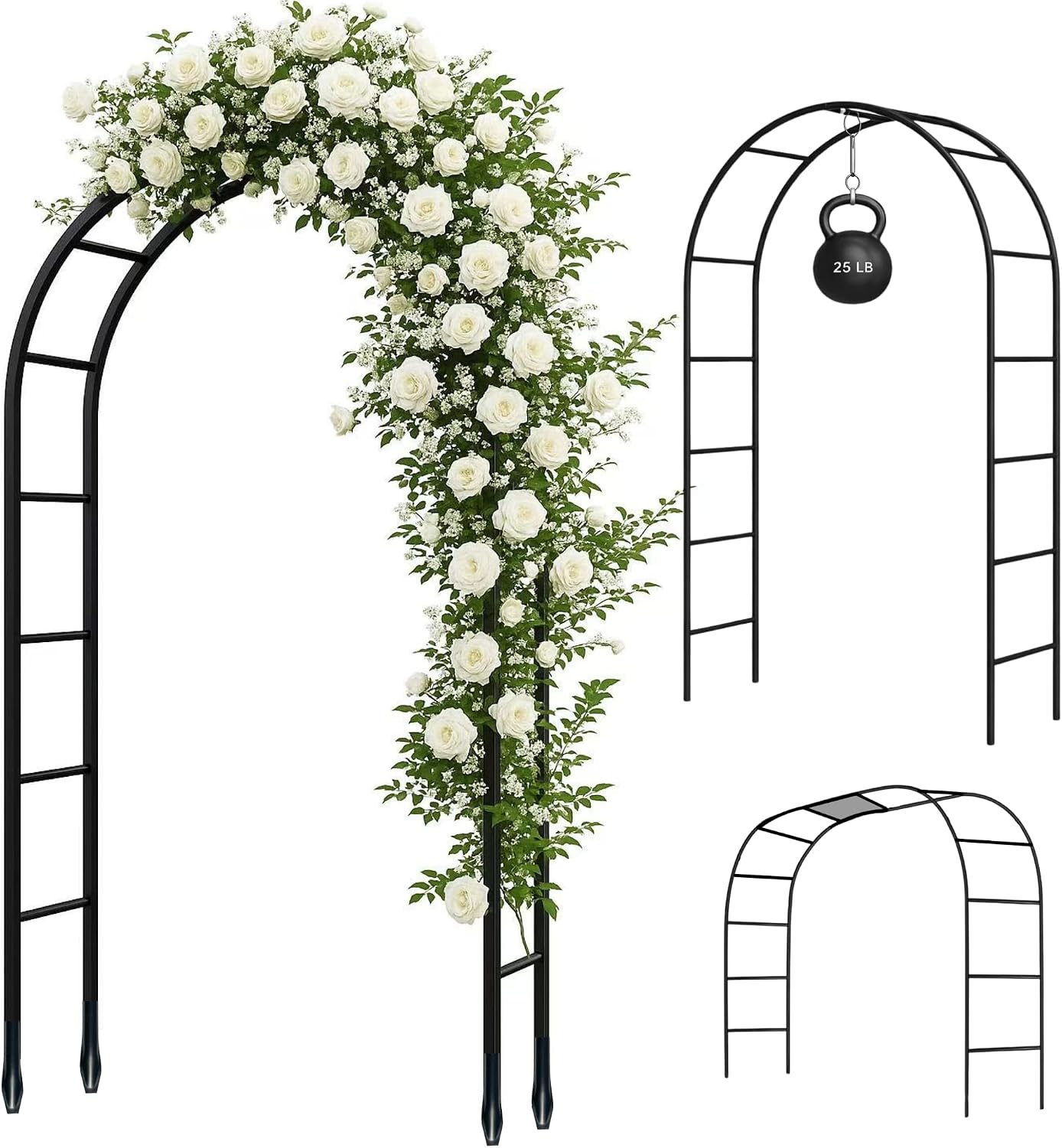 Black Metal Garden Climbing Plant Arch