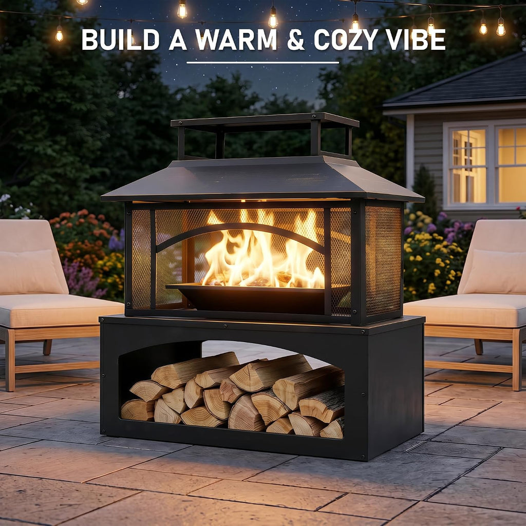 Outdoor Wood Burning Fire Pit