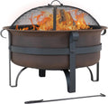 Round Wood Burning Outdoor Fire Pit