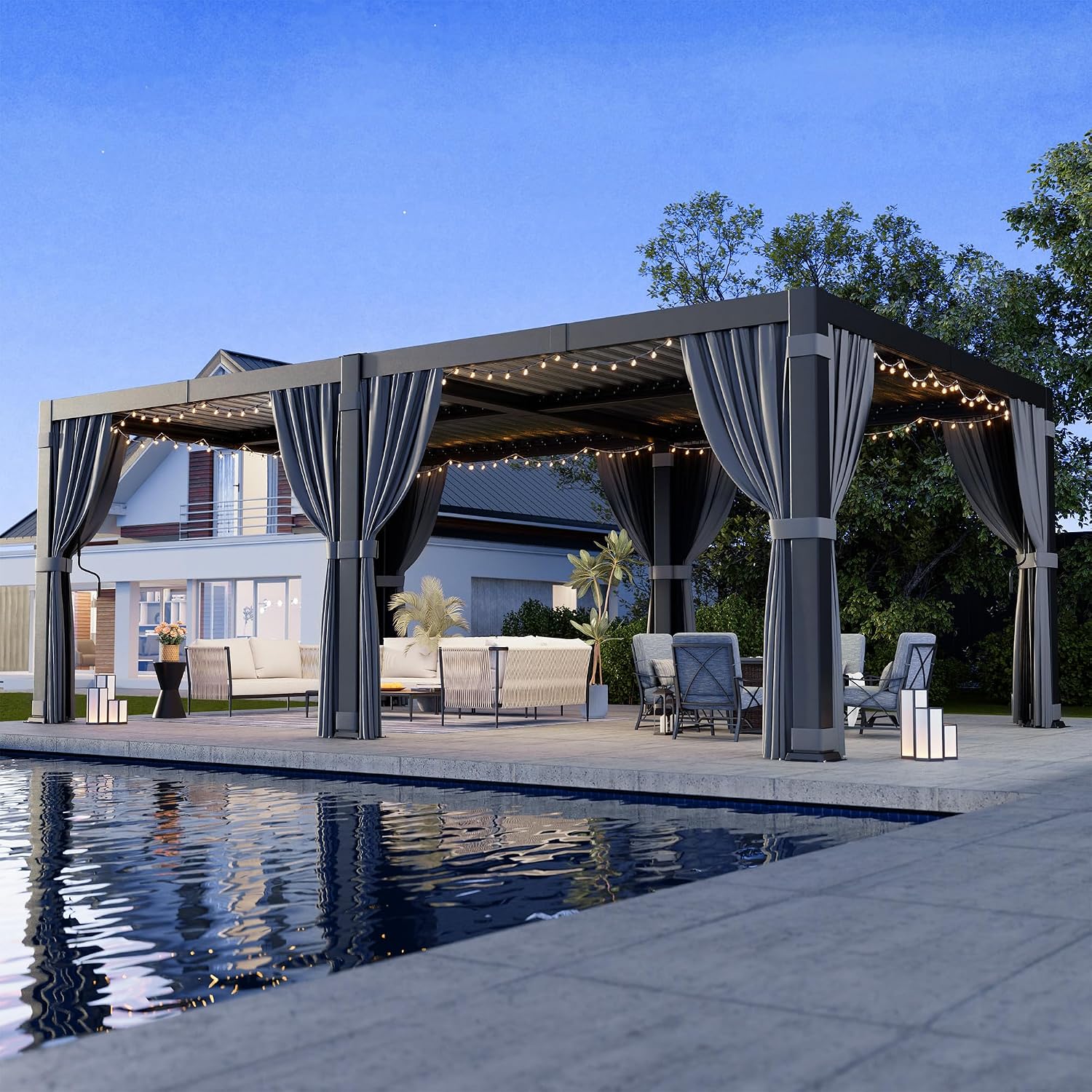 Adjustable Roof Aluminum Pergola
