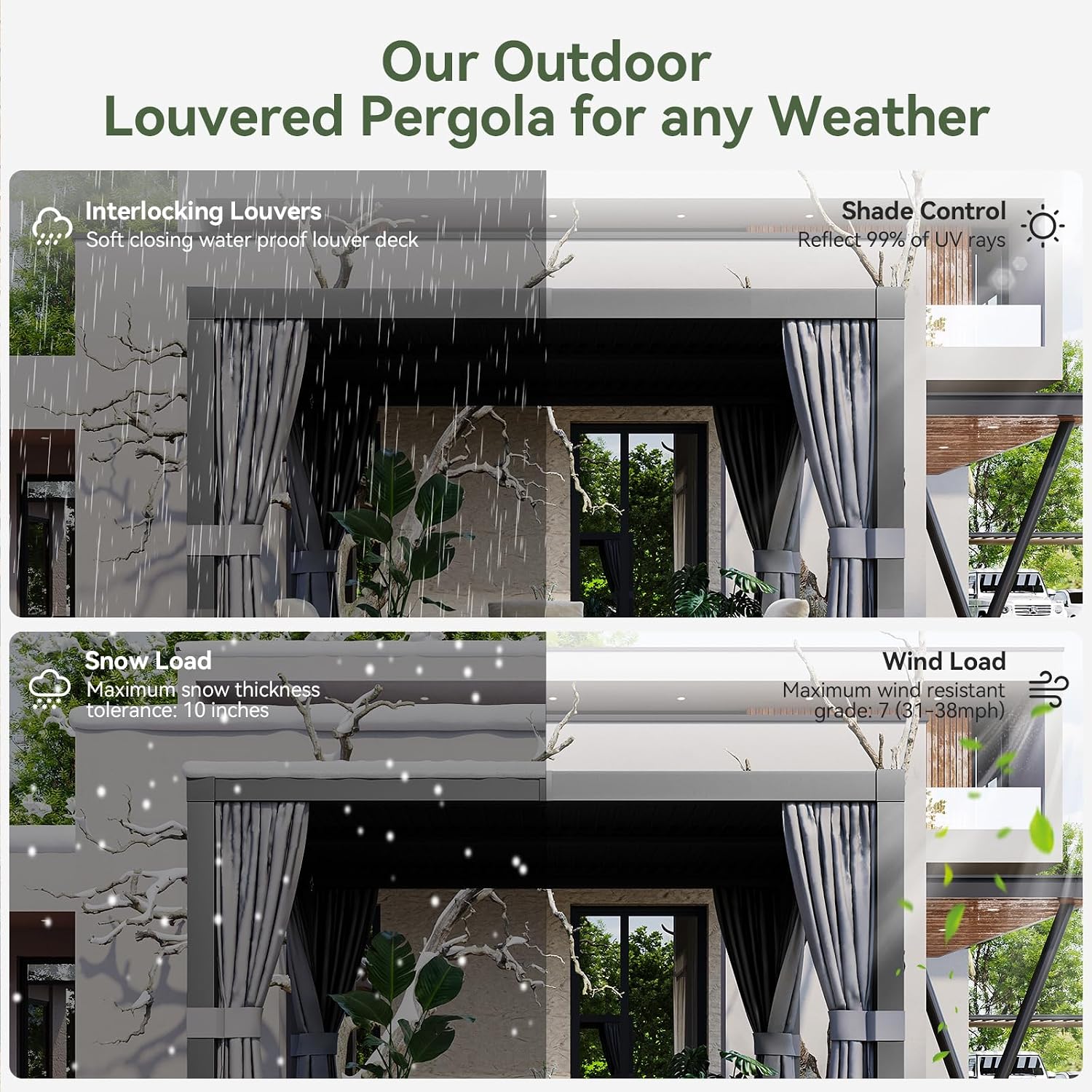 Aluminum Louvered Roof Pergola