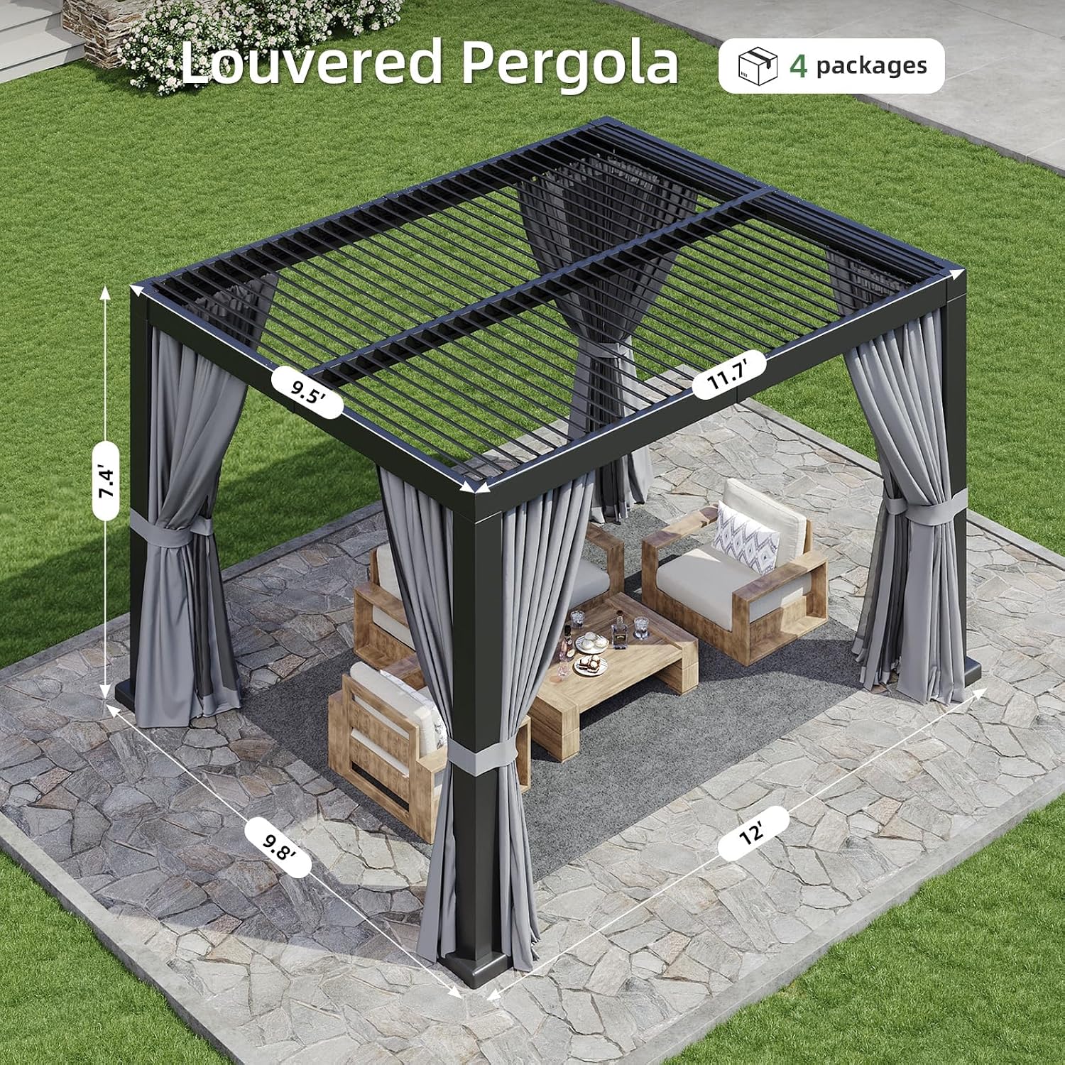 Aluminum Louvered Roof Pergola