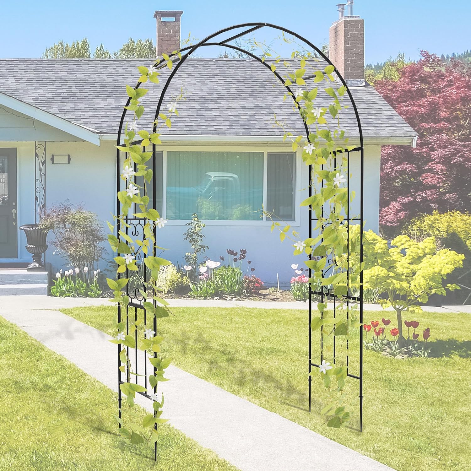 Metal Garden Arbor for Climbing Plants