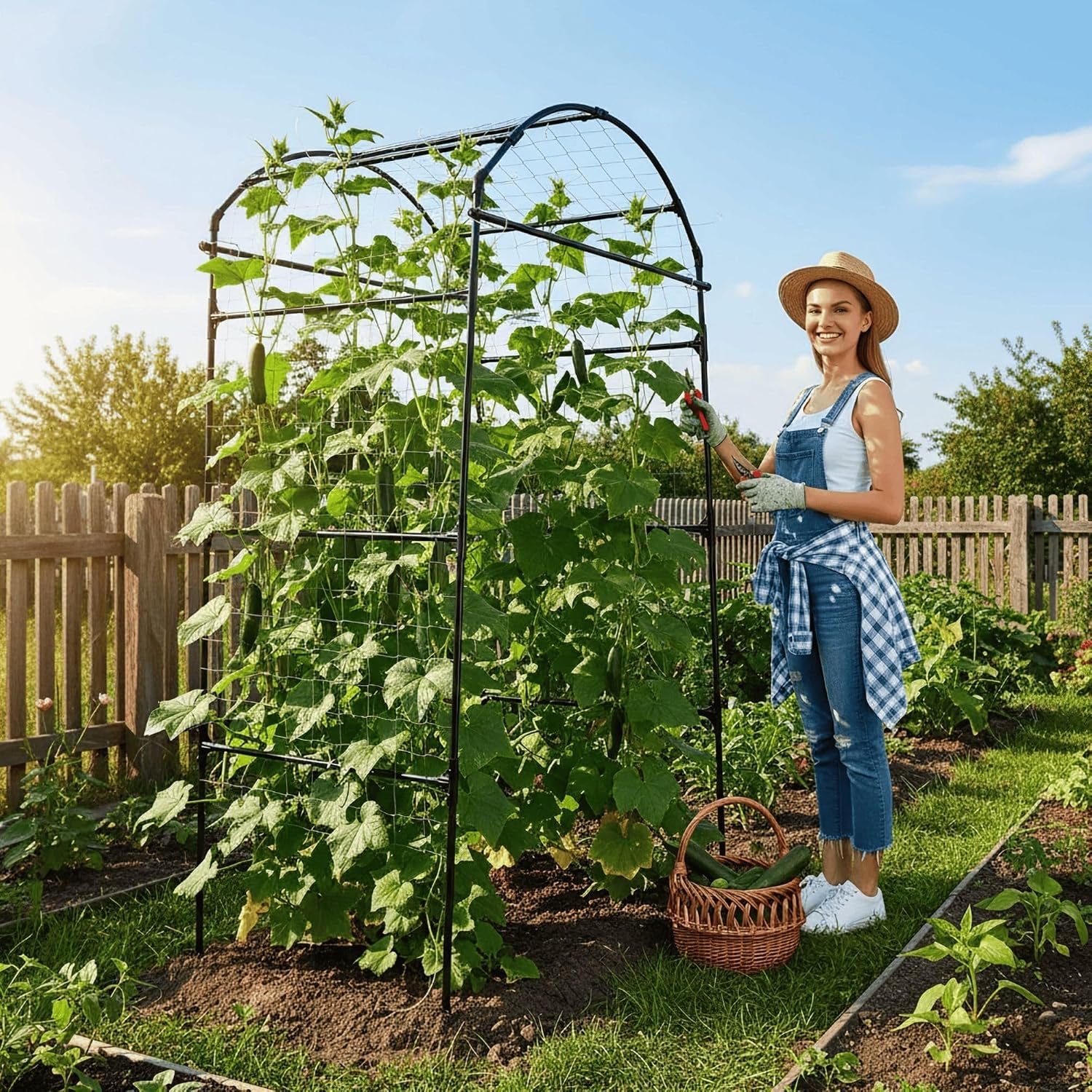 Tall Metal Plant Climbing Garden Arch