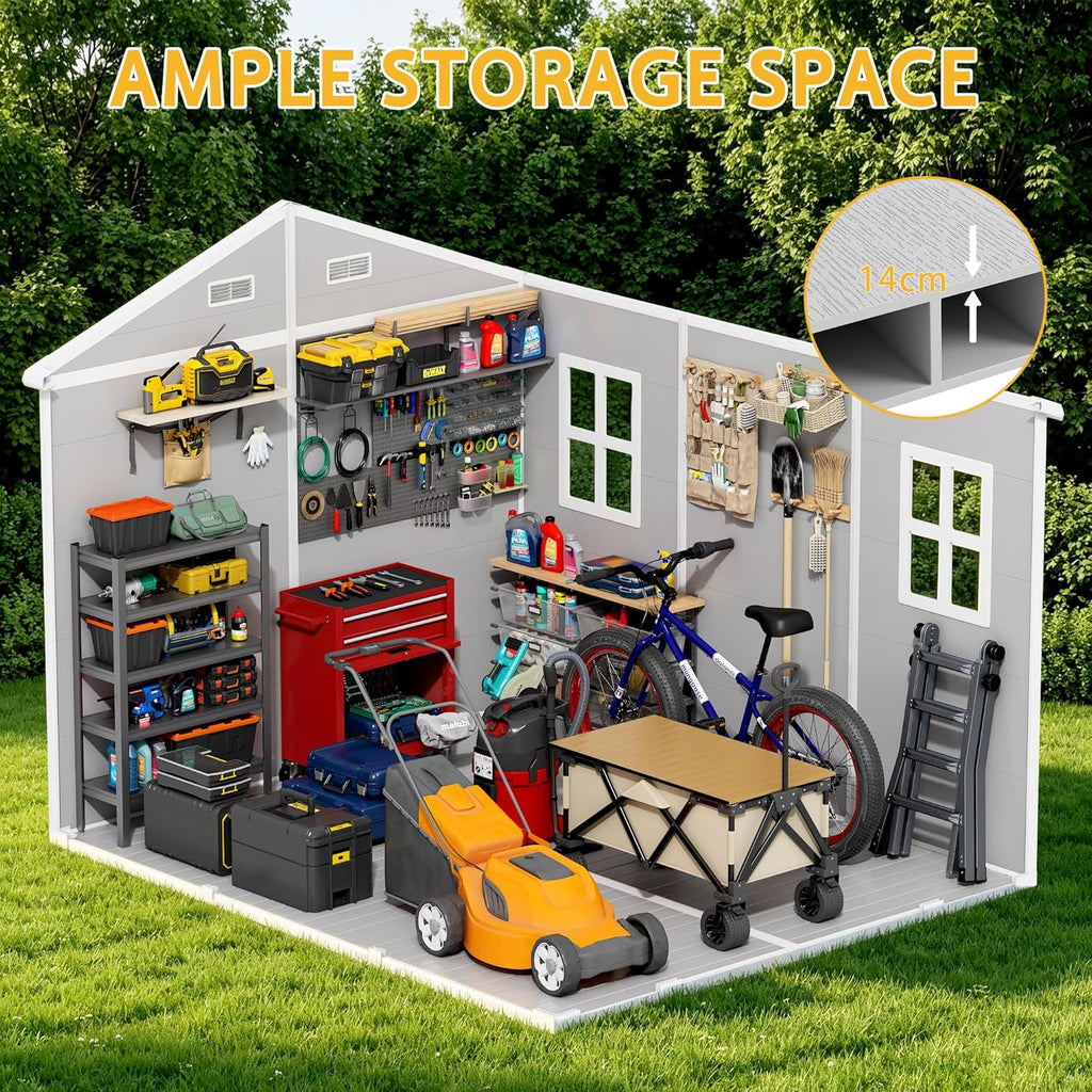 Resin Lockable Outdoor Storage Shed