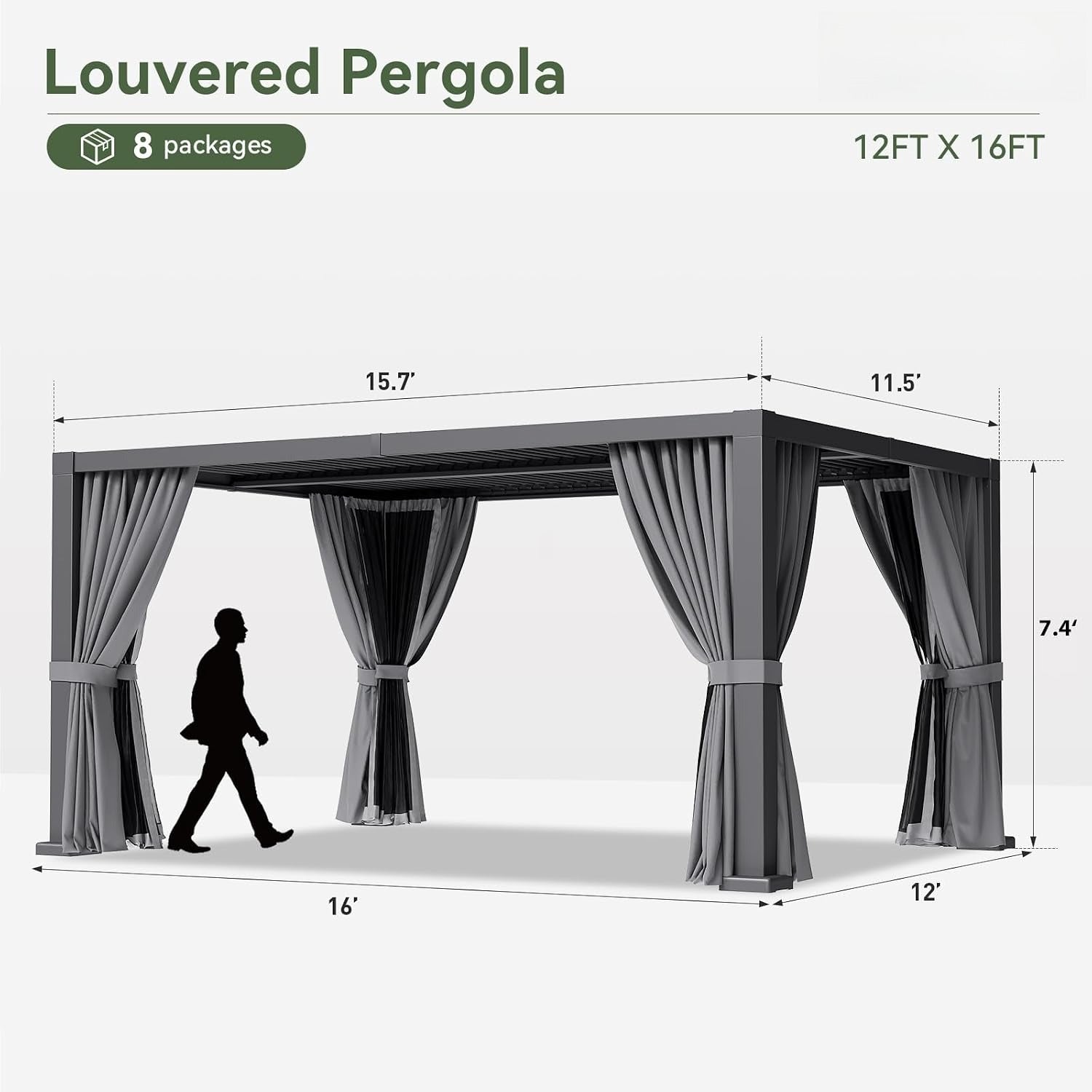 Aluminum Adjustable Roof Pergola